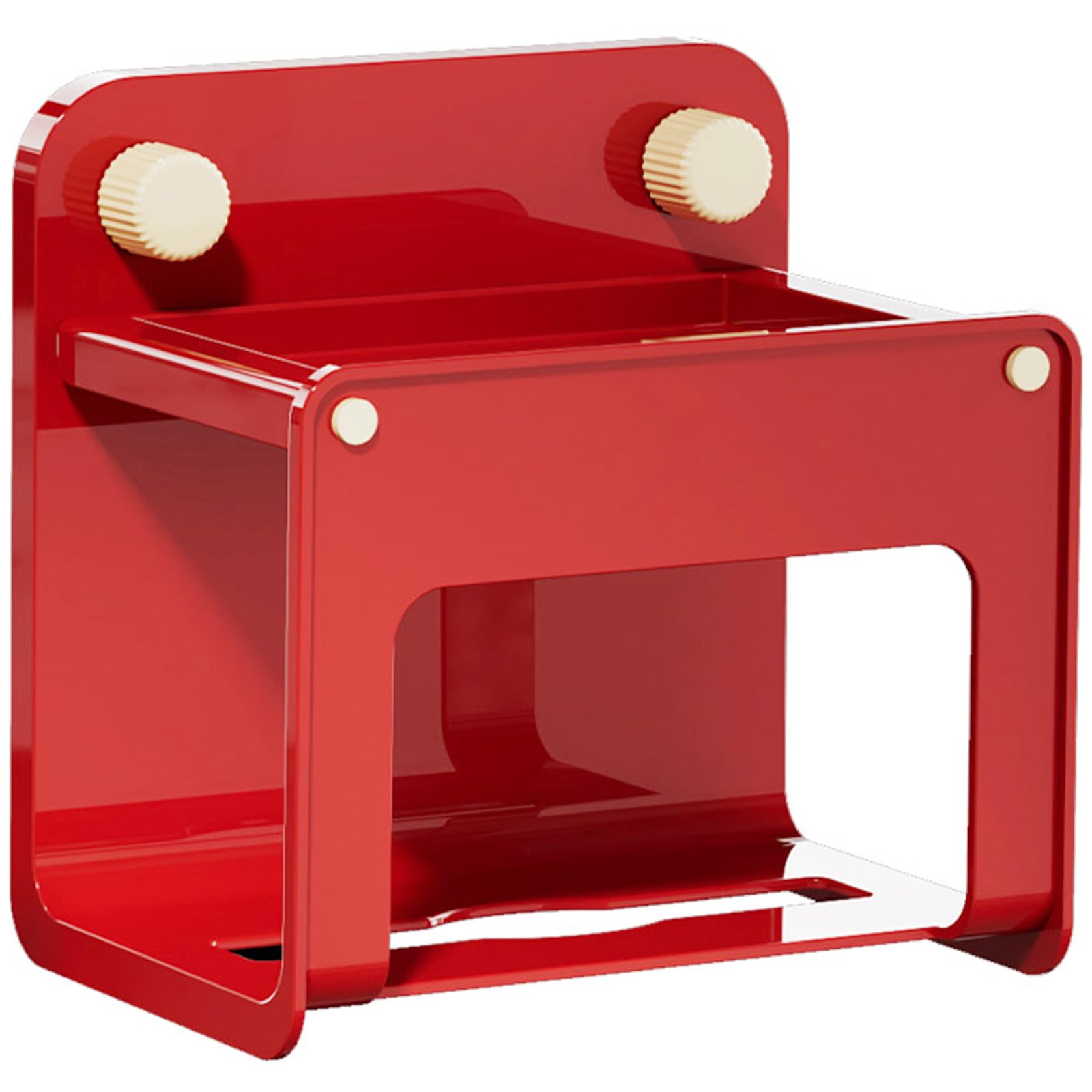 Xagmodshn Watermelon Red Large Opening Wall Mounted Tissue Holder Modern Bathroom Shelf With Strong Suction Cups Paper Towel Bracket Enduring Space Saving Esay Bathroom Storage Shelves