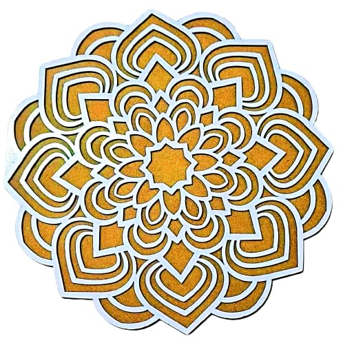 Printfry Wood Traditional Flower Design Diwali Rangoli Stencils, Festival, Wedding, Table, Floor, Puja,Navratri or Many Other Festivals (18 Inch) (B0CLDM53FT) Amazon Price History, Amazon Price Tracker