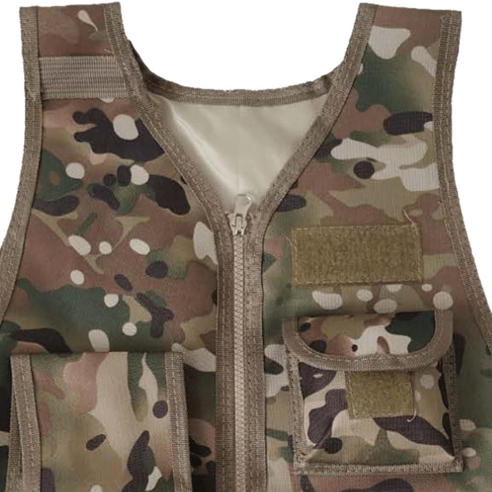 Chaleco Deportivo para Niños, Chaleco De Camuflaje, Chaleco Deportivo con Múltiples Bolsillos, Entrenamiento De Combate De Campo, Juegos Aire Libre
