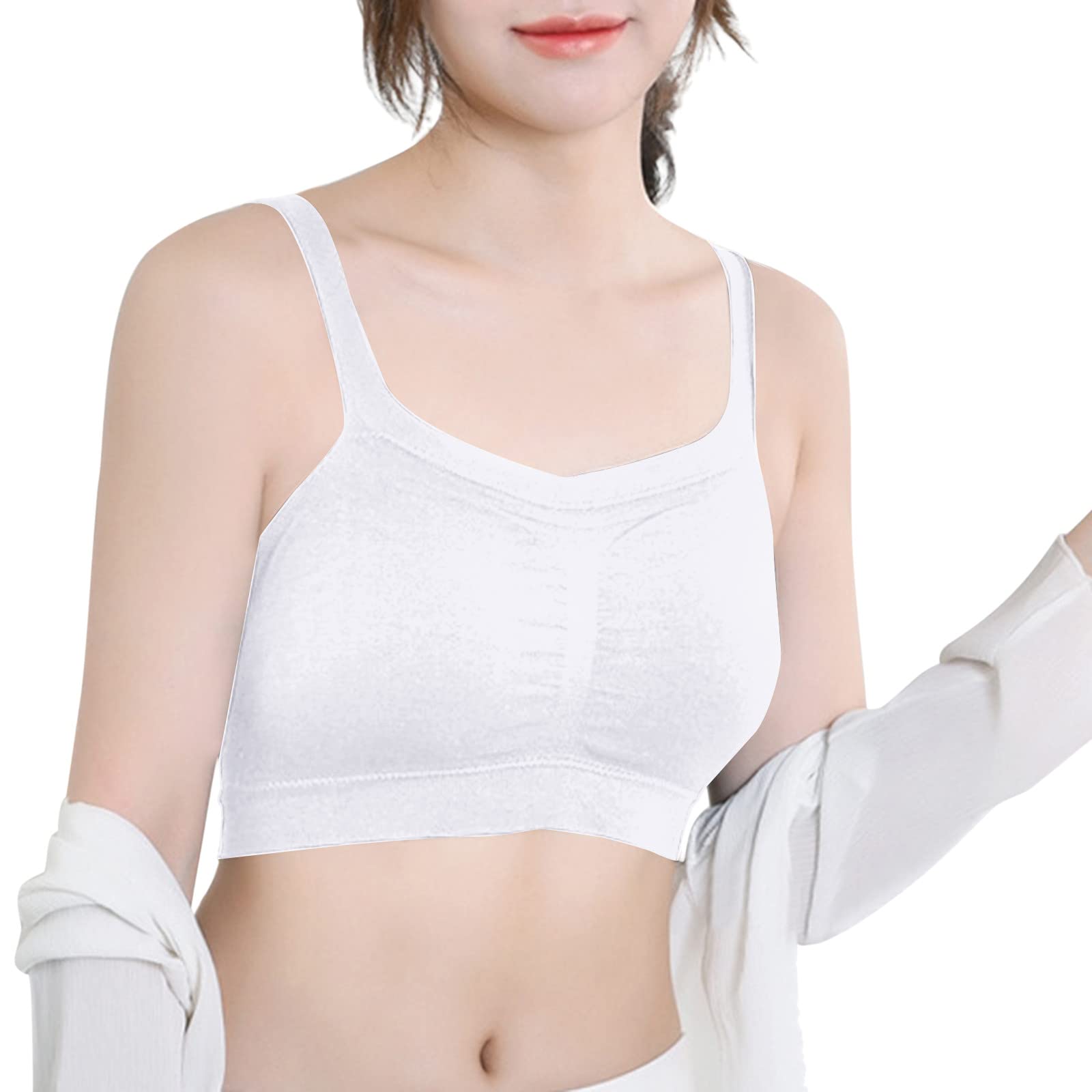 Reggiseno Tubolare Donna Senza Cuciture, Base Stretch, Imbottito, Taglia Unica, Cotone