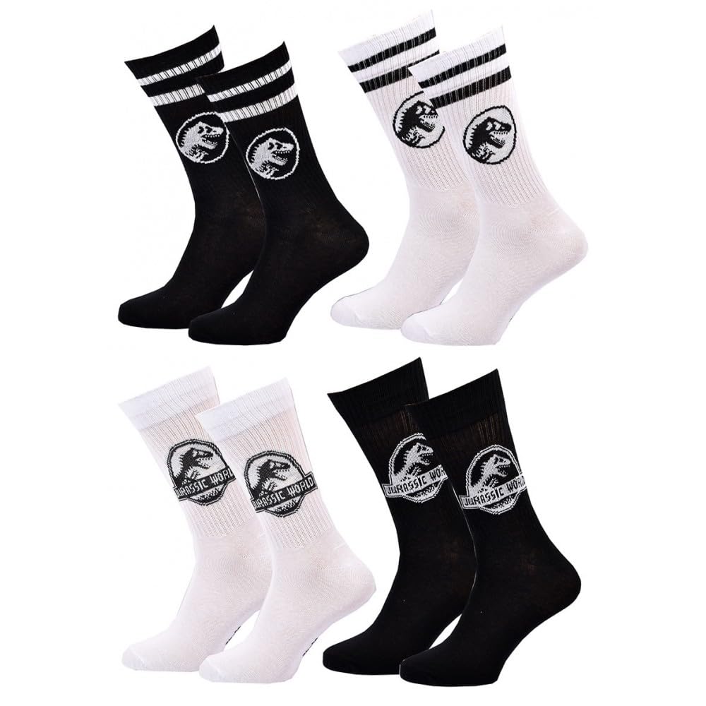 Ozabi JURASSIC MEN Socks Pack (as8, numeric, numeric_5_point_5, numeric_8, regular, regular, Pack of 4 pairs 2320)
