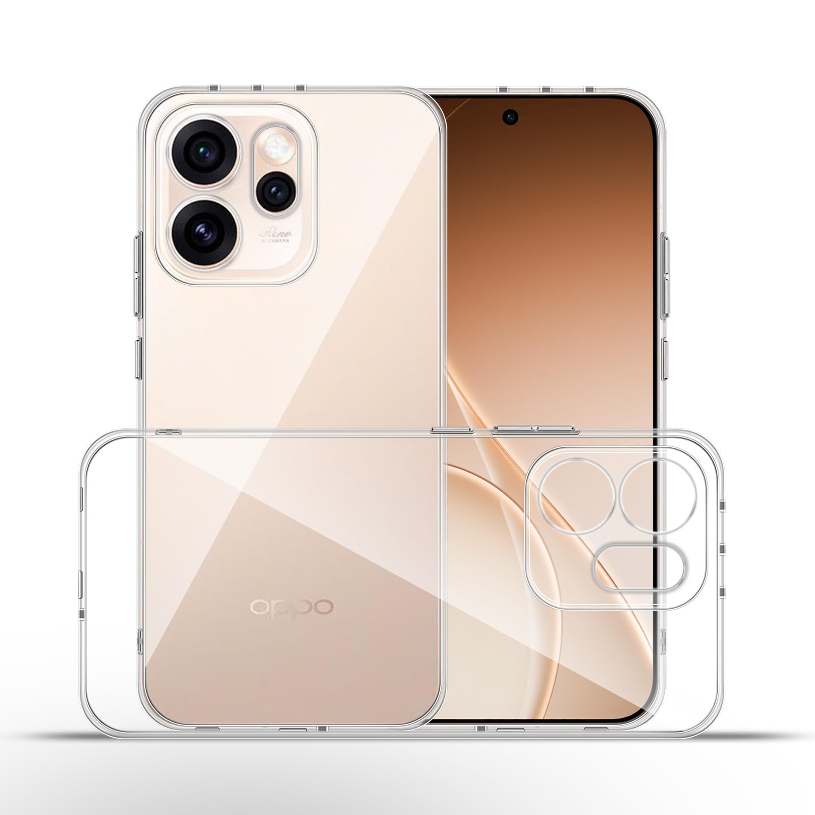 Liisooka Hoesje voor Honor X5C/X5C Plus, Militaire Valbescherming, Anti-Geel, Ultradun Schokbestendig Hoes met Harde PC Achterkant en Krasbestendig Case, Transparant
