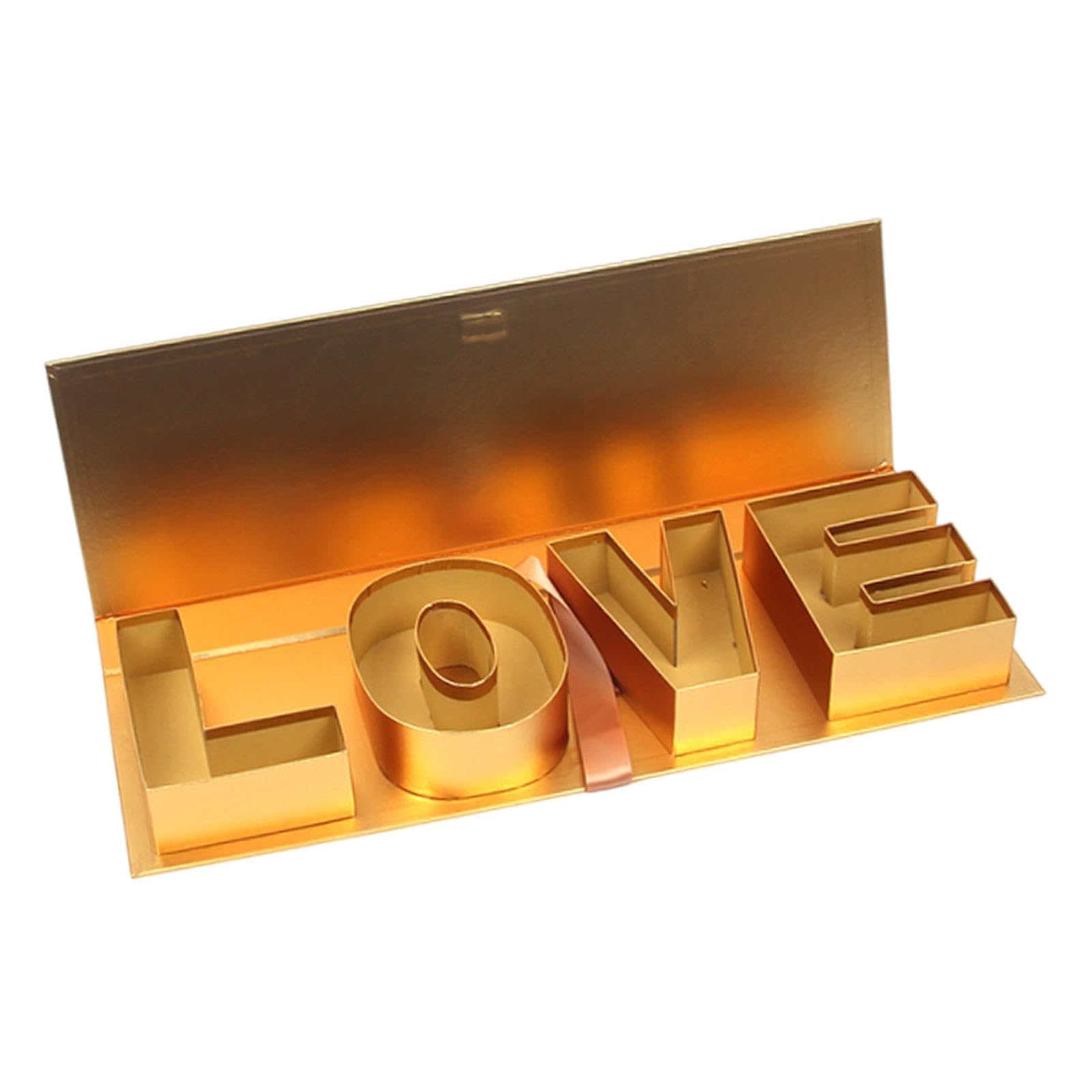 YWMJZEU Caja de Regalo de Cartón Vacía para Flores, Recipiente Versátil, Ideal para El Día de La Madre, Cumpleaños, Boda O Cualquier Otra Ocasión, Oro, tal como se describe