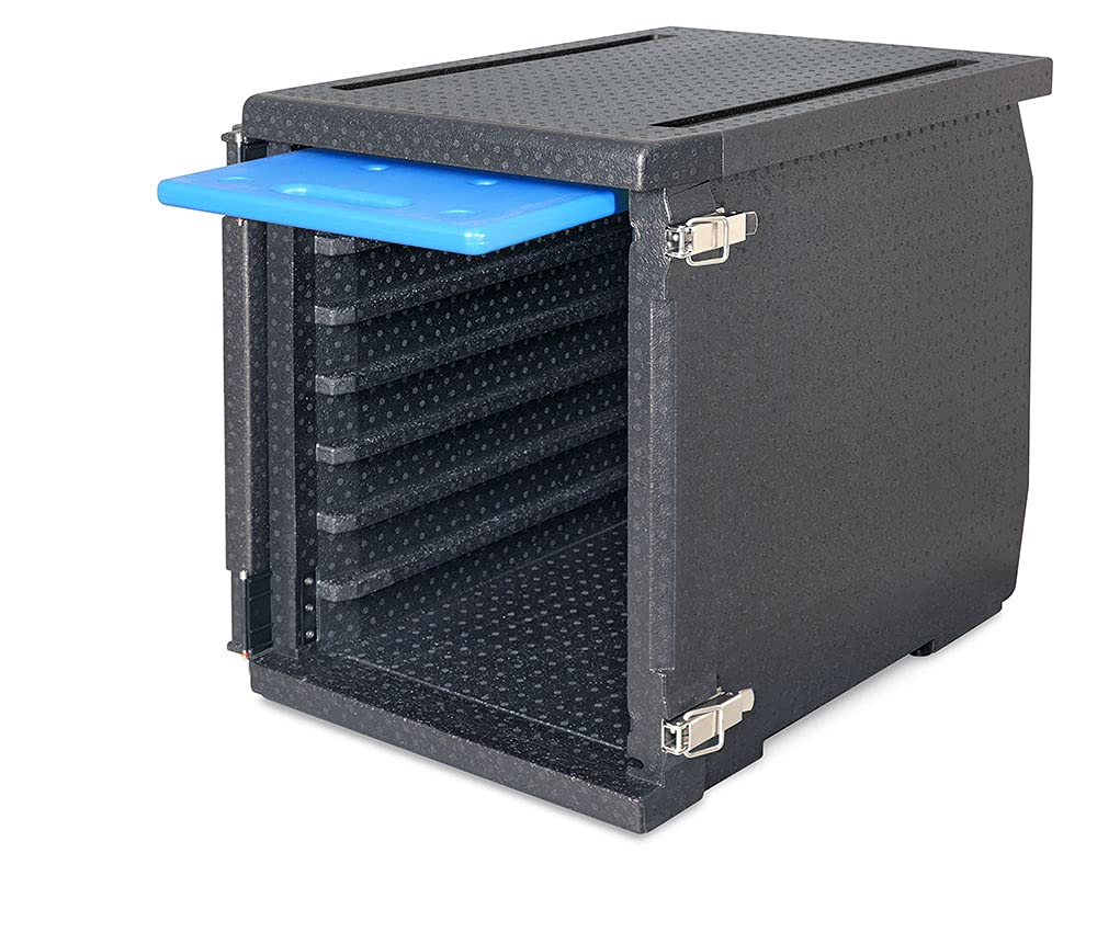 BRB Thermobox mit Fronteinschub und Deckel, Inhalt 146 Liter, BxTxH 540 x 740 x 685 mm, anthrazit