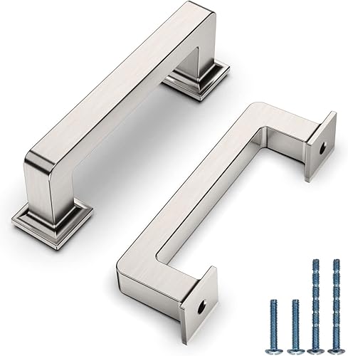 3818 - Paquete de 10 manijas de gabinete de cocina de 3 pulgadas (2.992 in), tiradores dorados para gabinetes de cocina, tiradores de cajón para