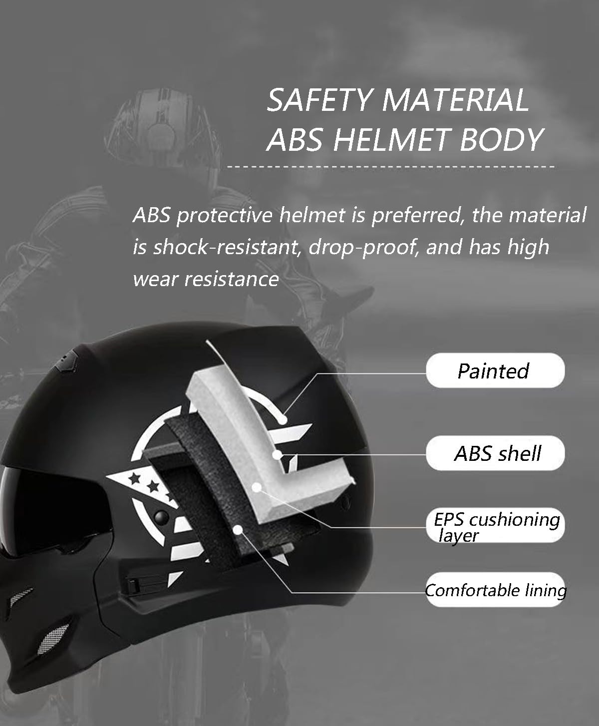 Jethelm Vintage Motorradhelm Winddichter Motorrad Roller Helm Mit Visier 3/4 Kombination Helm Halbhelm Für Damen Und Herren ECEDOT Zulassung Halbschalenhelm Scooter Helm