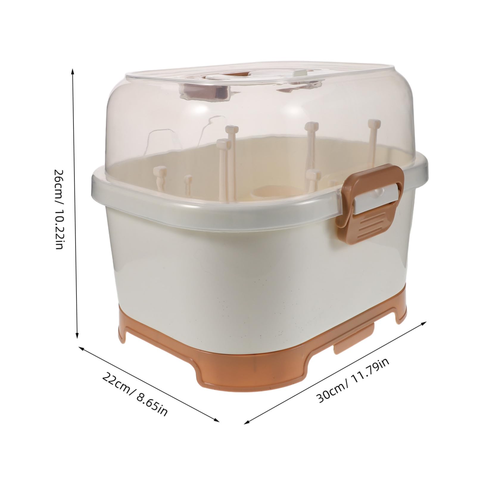 YARNOW Boîte de Rangement pour Biberons avec Égouttoir Support de Séchage Portable pour Biberons et Couverts Organisateur de Vaisselle pour Cuisine