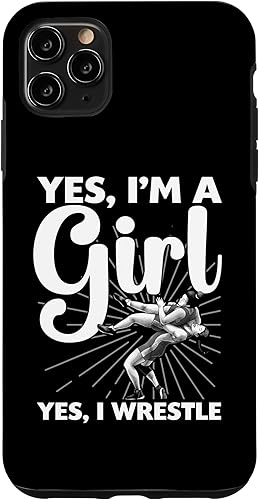 Miniatura 1 de Funda para iPhone 11 Pro Max Cool Wrestling para niñas, mujeres, niños, luchadores, atletas y entrenadores