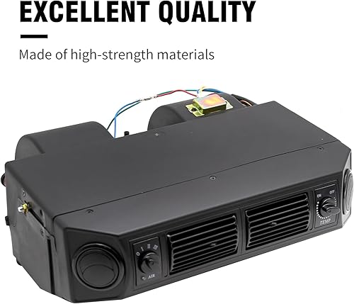 Miniatura 2 de 12V AUTO Truck Under Dash AC Aire acondicionado Evaporador Asamblea, AC Calefacción+Unidad de enfriamiento, flujo de aire máximo 610 cfm, motor 80W,