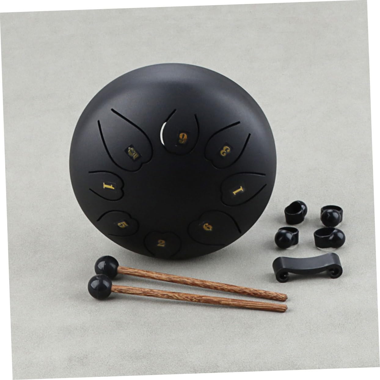 Tamburo Etereo Portatile Xb06 Grande Nero per Esibizione | Strumento a Percussione per Principianti, Metallo e Legno, Yoga e Suono