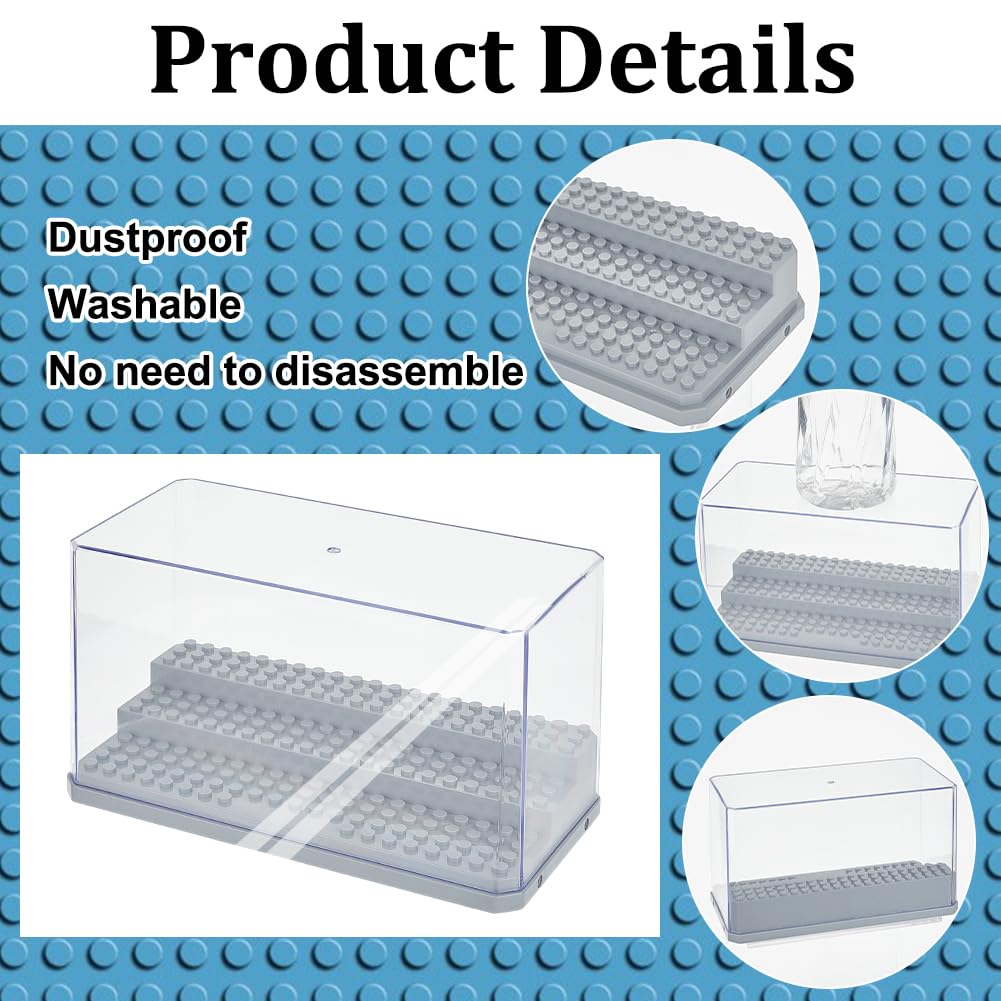OLYCRAFT Vetrina in Acrilico Vetrina per Minifigure Action Figure Blocchi Scatola Espositiva Rimovibile per Conservazione Regali Scatole Espositive Antipolvere per Conservazione