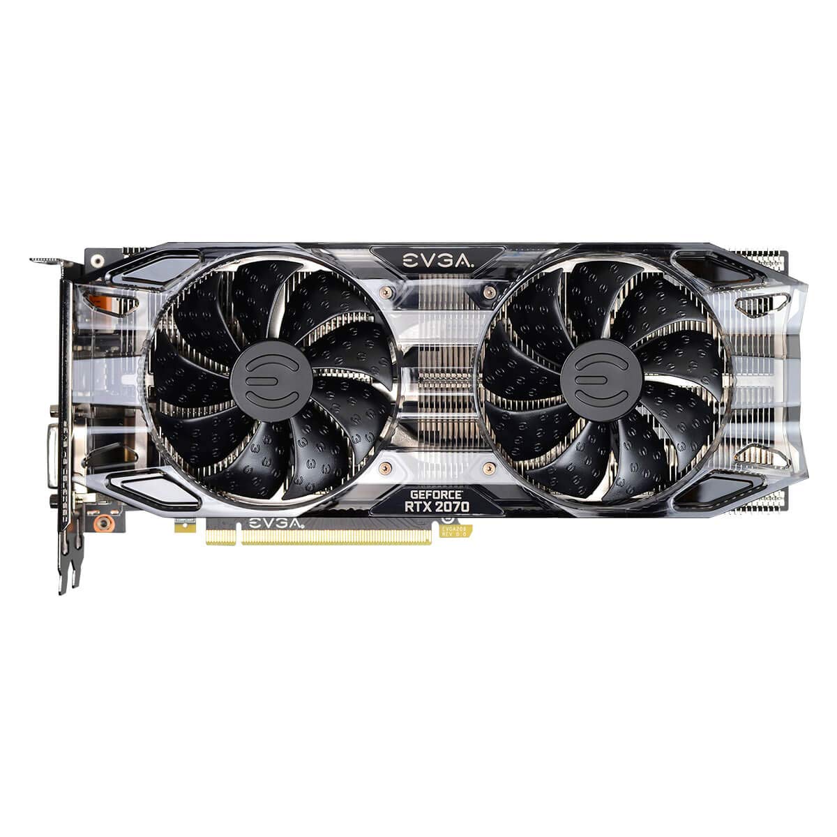 EVGA GeForce RTX 2070 BLACK EDITION GAMING, 8GB GDDR6, ventilatori doppi HDB, scheda grafica 08G-P4-1071-KR