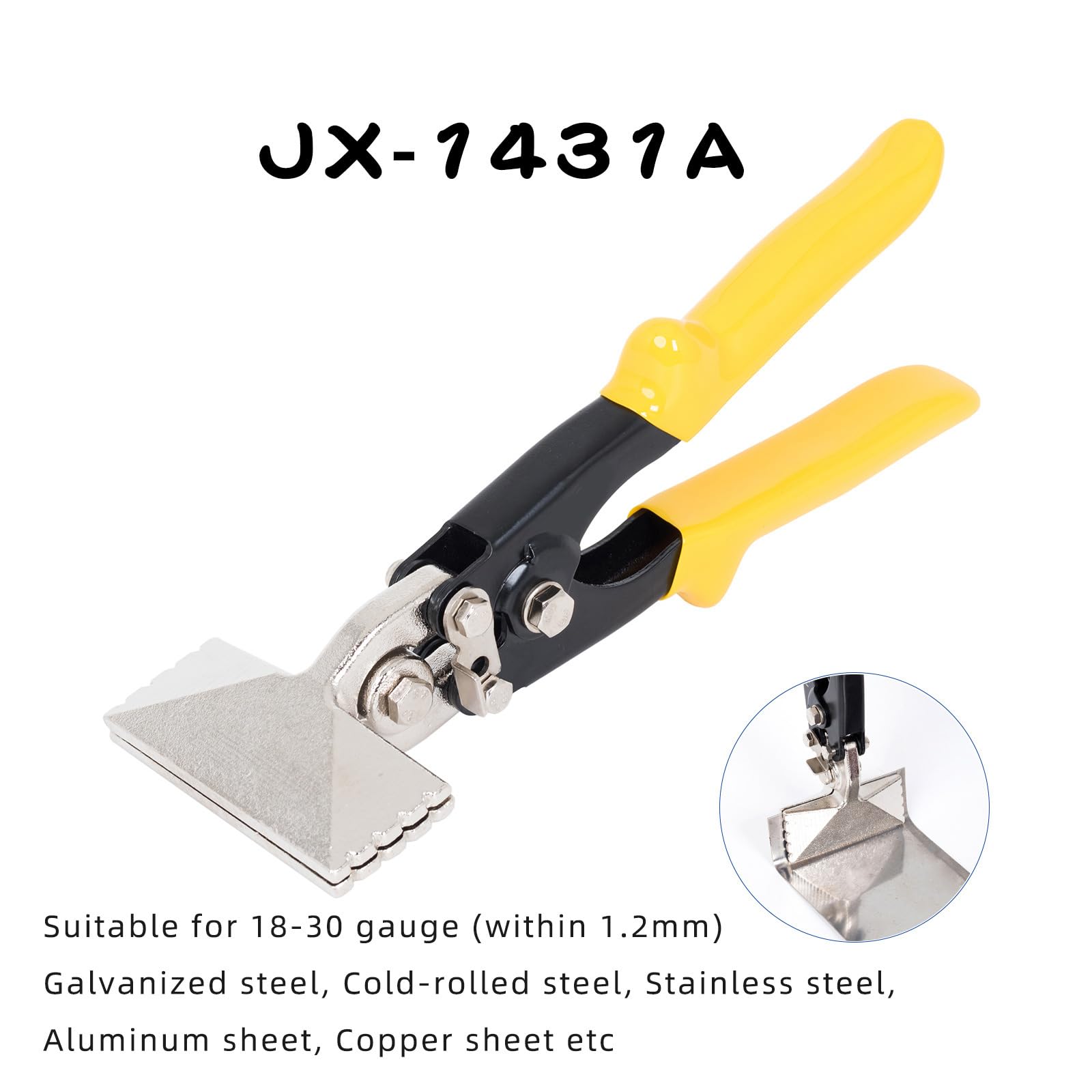 Alicates de doblado de borde de metal antideslizante para conductos HVAC y aplicaciones de reacondicionamiento, mango ergonómico, agarre de goma de PVC, resistencia al desgaste, doblado, alisado de