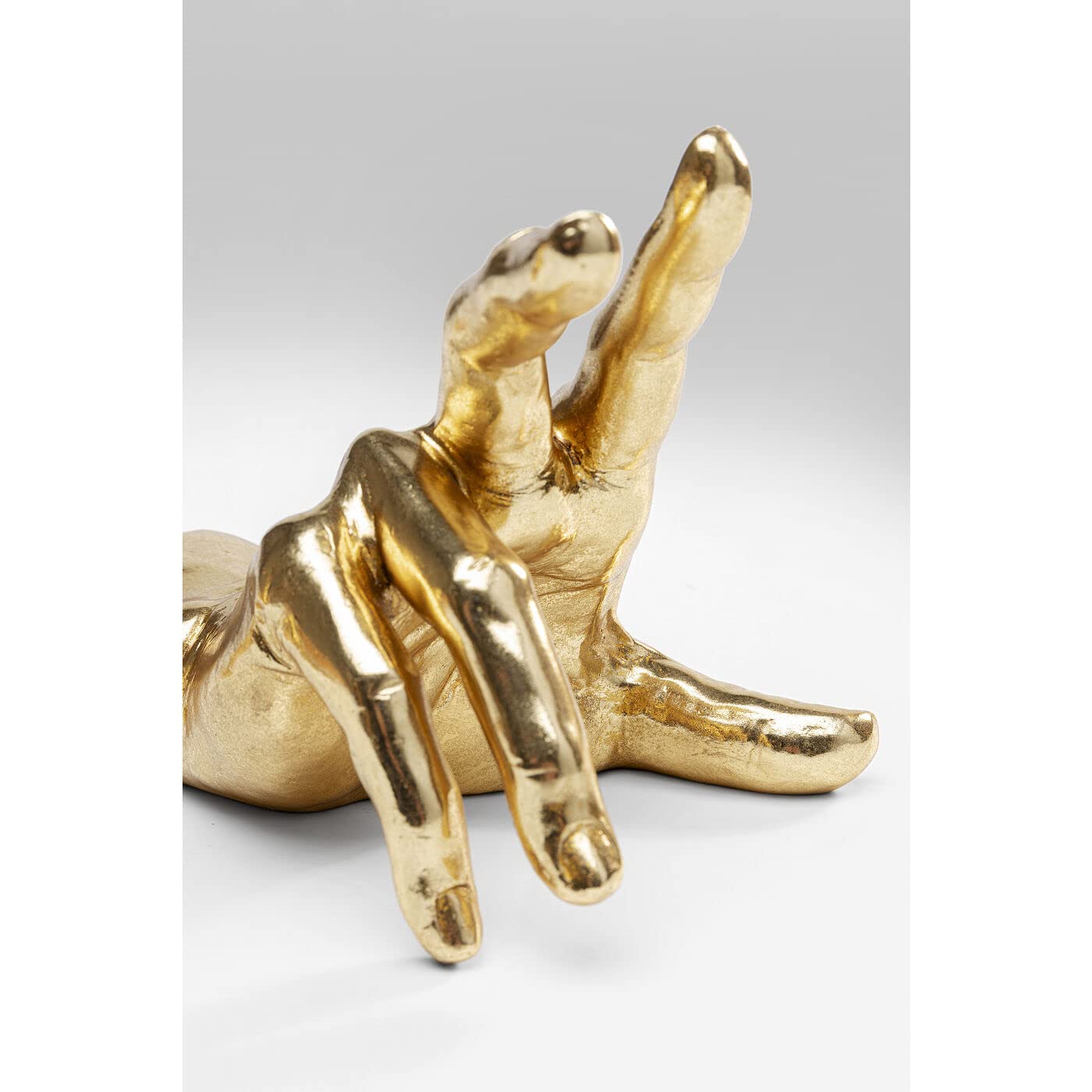 Kare Design fermalibri Holding Fingers (2 da Set), oro, motivo due mani, accessorio libreria, ordine libri, decorazione sala, studio, cameretta, 21 cm