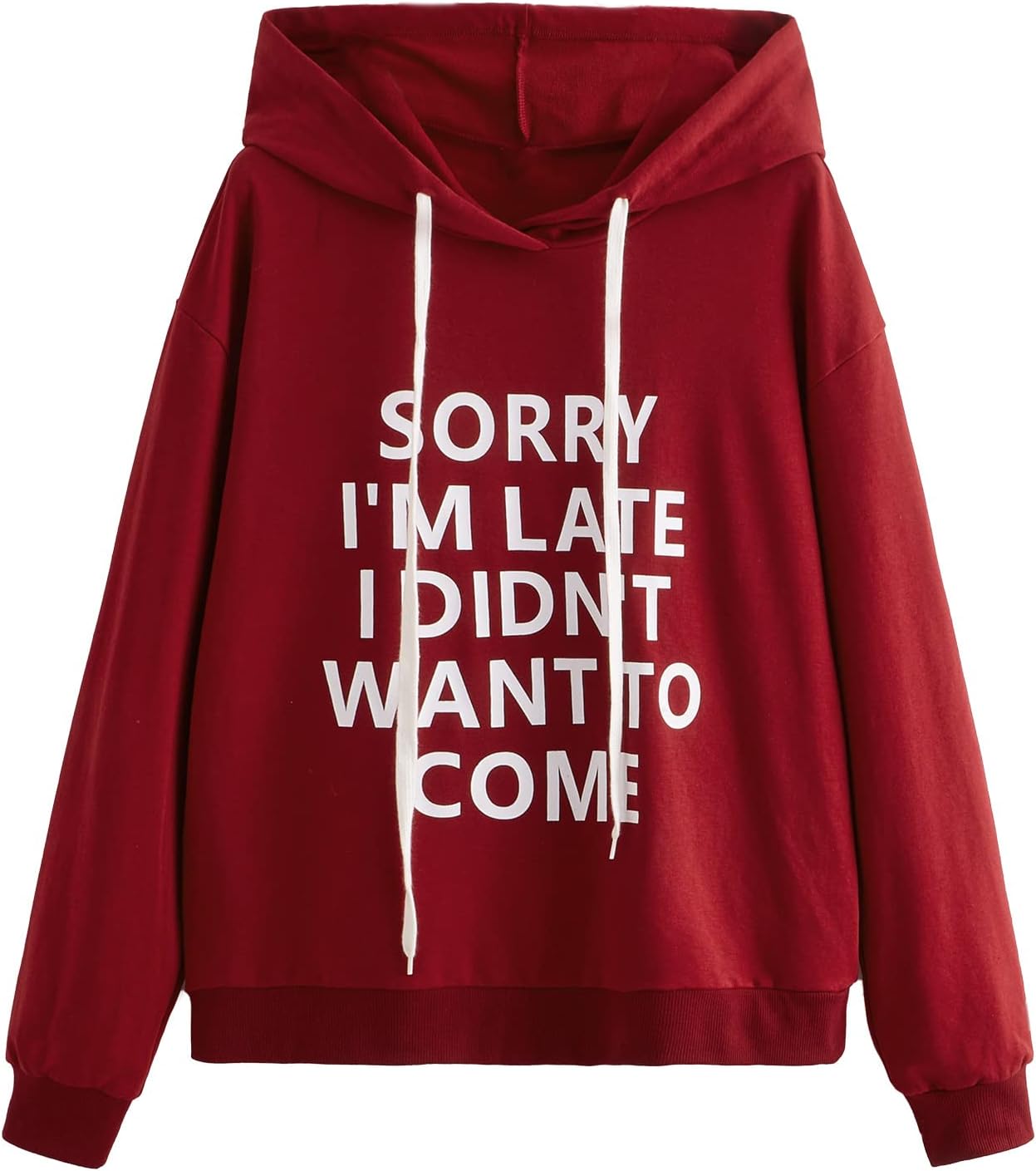 SweatyRocks Sweatshirt Women's Pullover Sweatshirt Hoodie X-Small Red
