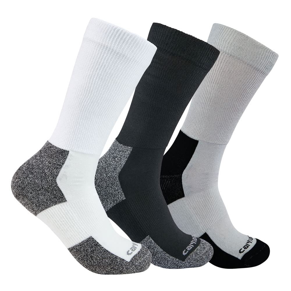CarharttMen's Lightweight Stretch Top Crew Sock 3 Pack