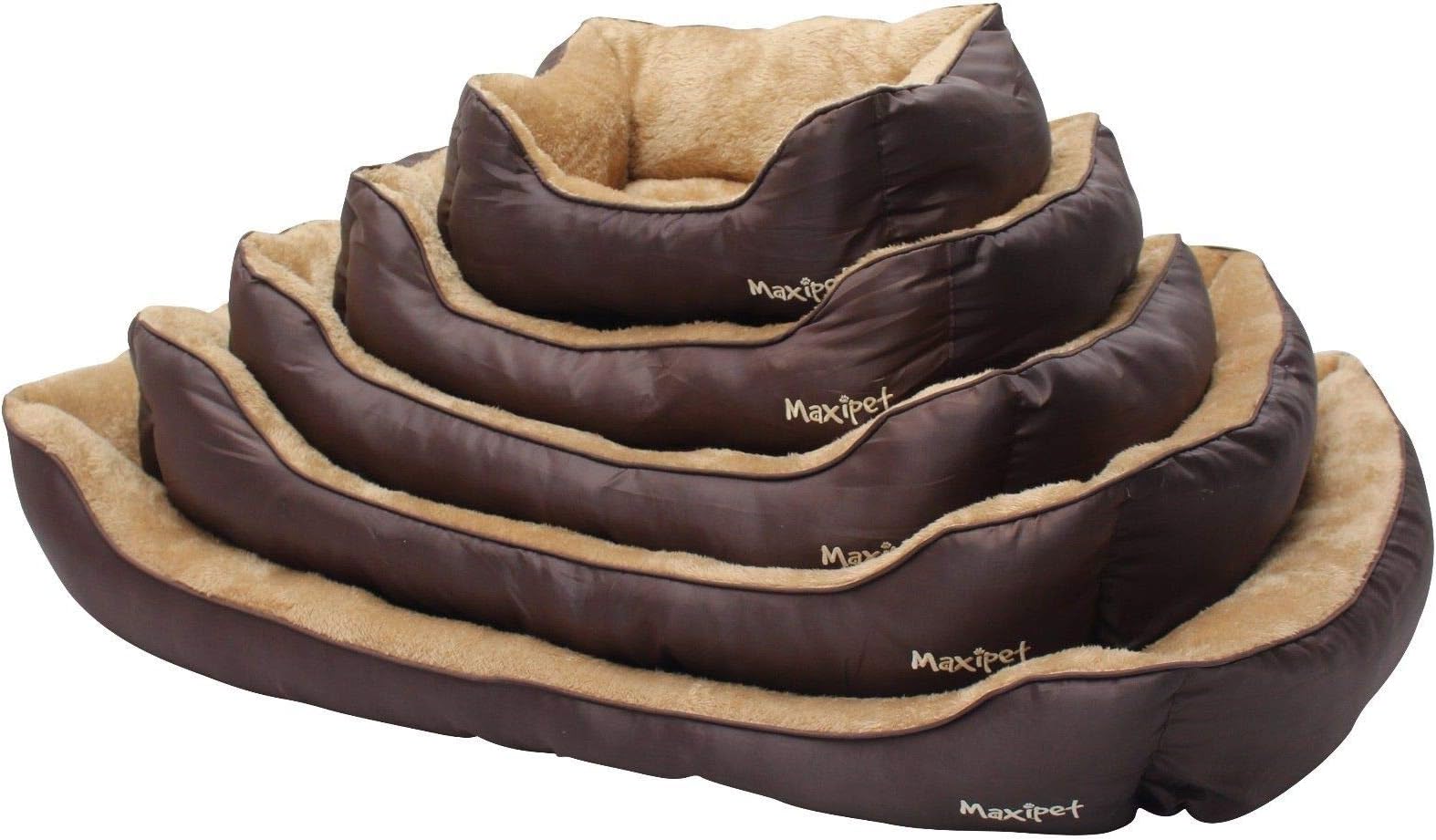 MaxiPet Deluxe Soft Washable Dog Pet Warm Basket Bed Cushion with Fleece Lining (Medium)