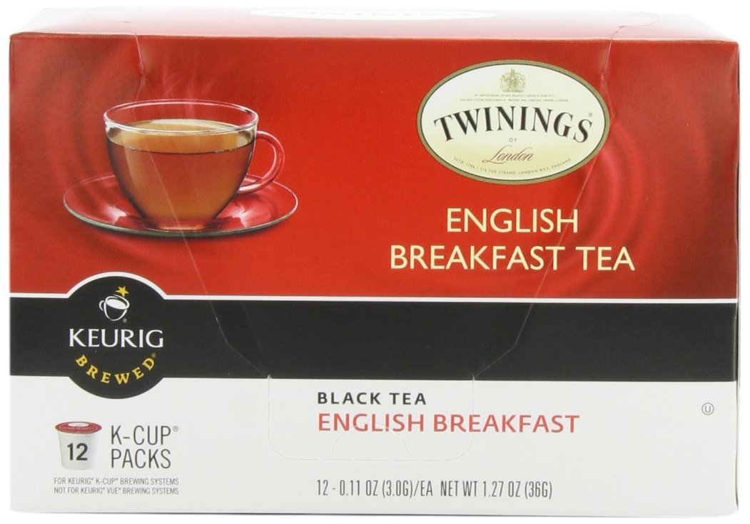 Twinings of London English Breakfast Tea K-Cups for Keurig, 12 Count (Pack of 6)