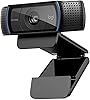 Logitech C920 HD Pro Webcam, Full HD 1080p/30fps Video Calling, Clear Stereo Audio, HD Light Correction, Works with Skype, Zoom, FaceTime, Hangouts, PC/Mac/Laptop/Tablet/Chromebook - Black