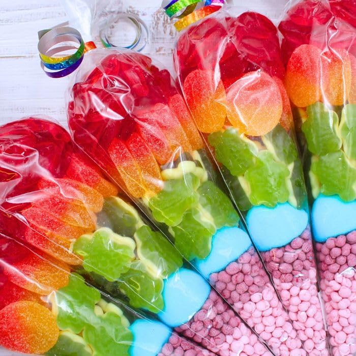 Prefilled Sweet-Shop Made Rainbow Sweet Cone