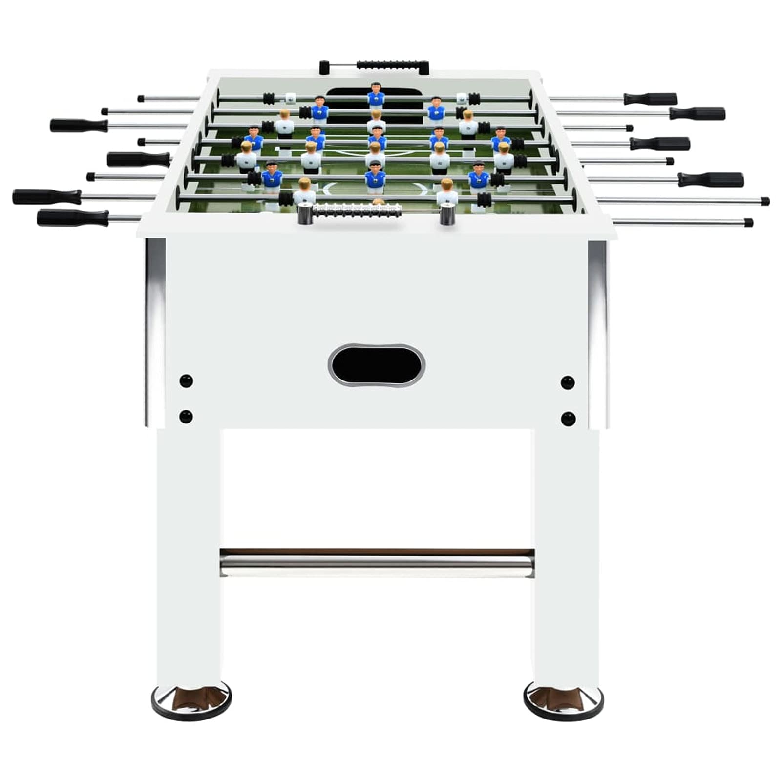 Tavolo Calcio Balilla in Acciaio 60 kg 140x74,5x87,5 cm Bianco,Articoli Sportivi,Giochi al Coperto,Calcio Balilla,Tavoli da biliardino-92501