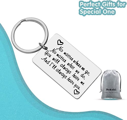 Miniatura 7 de Long Distance Relationship Keychain Gift No Matter Where We Go You Will Always Have Me Keychain Best Friend Gift Friendship Keychain Graduation