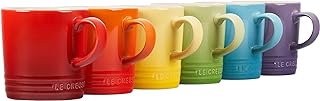 Stoneware Set of 6 London Mugs, 12 oz. Each, Multi-Color