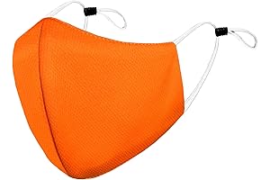 Reusable and Breathable Orange Face Mask for Adults and Kids