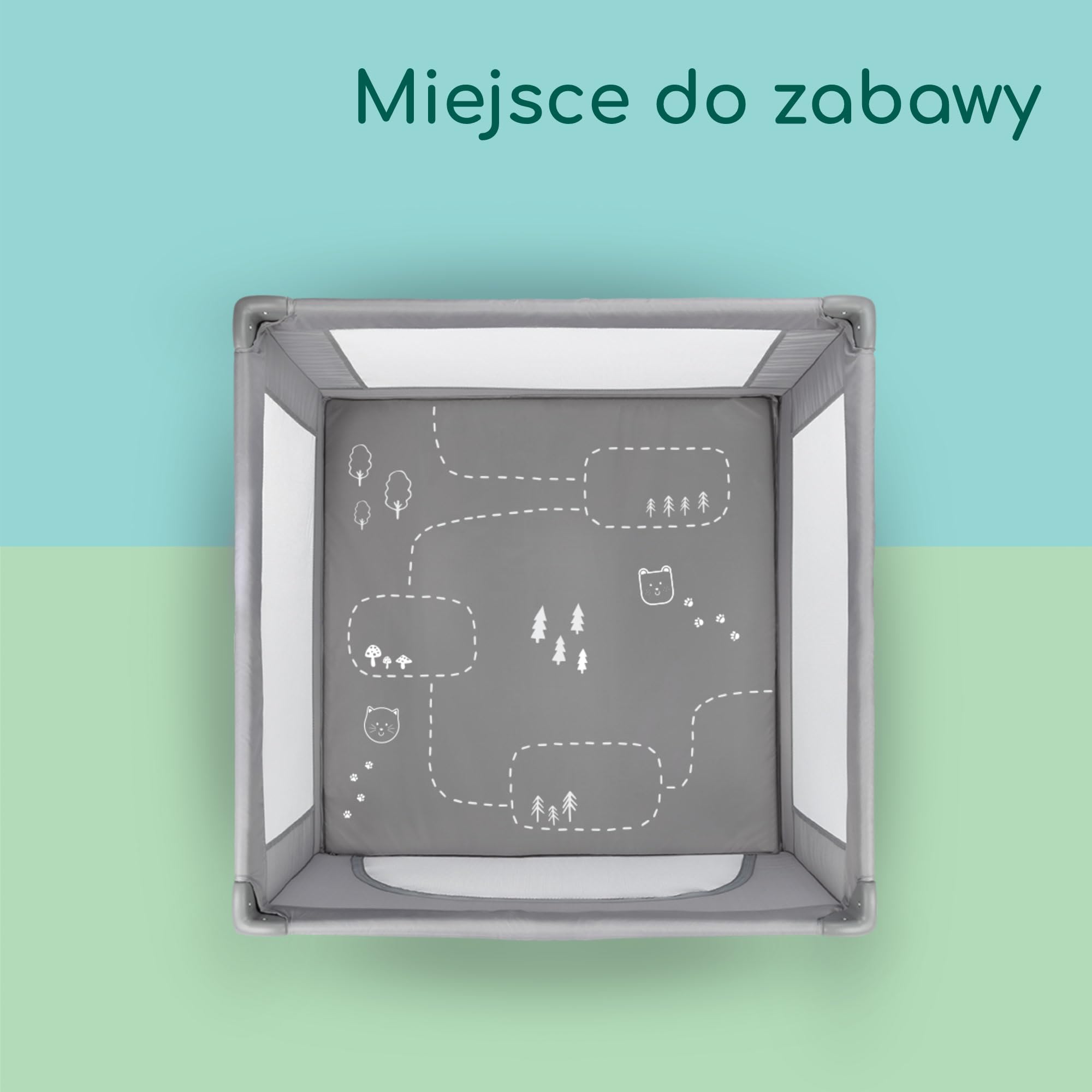 Bebeconfort Adonis, łóżeczko turystyczne 2 w 1, 0–3 lata (15 kg), kompaktowe składane łóżko, wejście z boku, duży miękki materac, torba do przenoszenia, łatwe składanie, stabilne, Mineral Gray