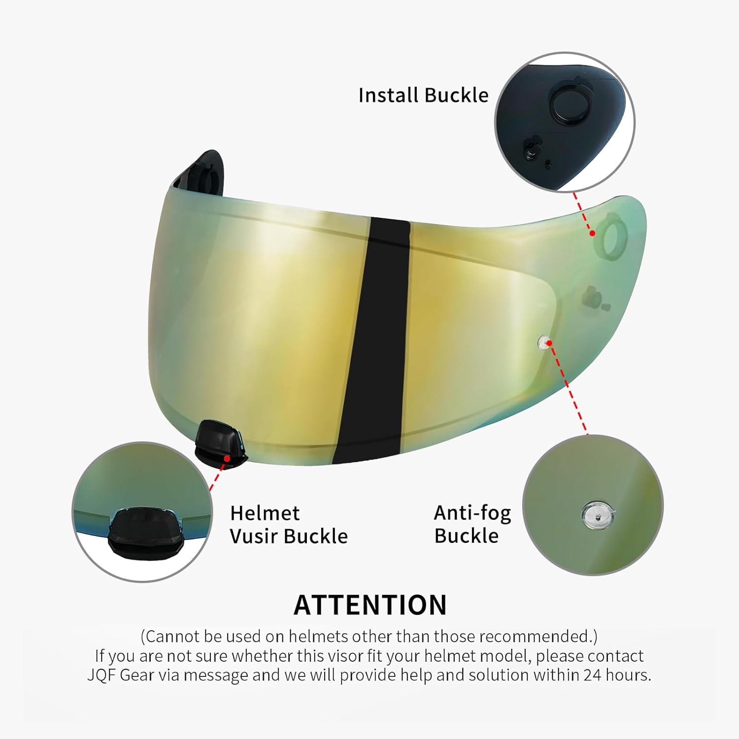 C70 Helmet Visor Replacement Face Shield Compatible with C70/ HJ20M/ FG-17/ FG-ST/IS-17 Motorcycle Helmets (Chrome Gold)
