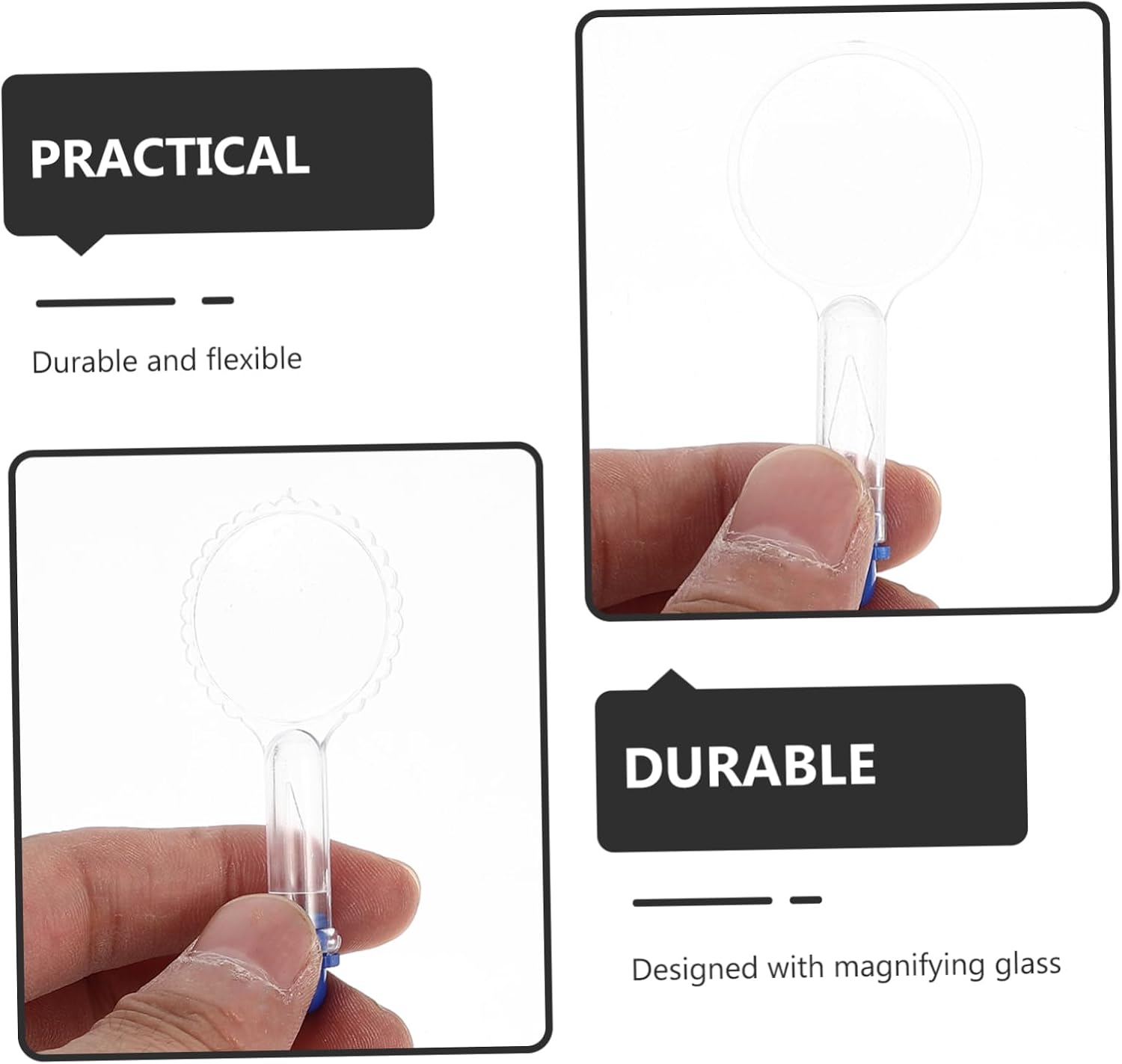 STOBOK 50pcs Elderly Needle Threaders Glass Easy Use Sewing Tools for Crafts Flexible Knitting and Embroidery Projects