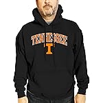 Campus Colors Adult Arch & Logo Soft Style Gameday Hooded Sweatshirt (Tennessee Volunteers - Black, X-Large)