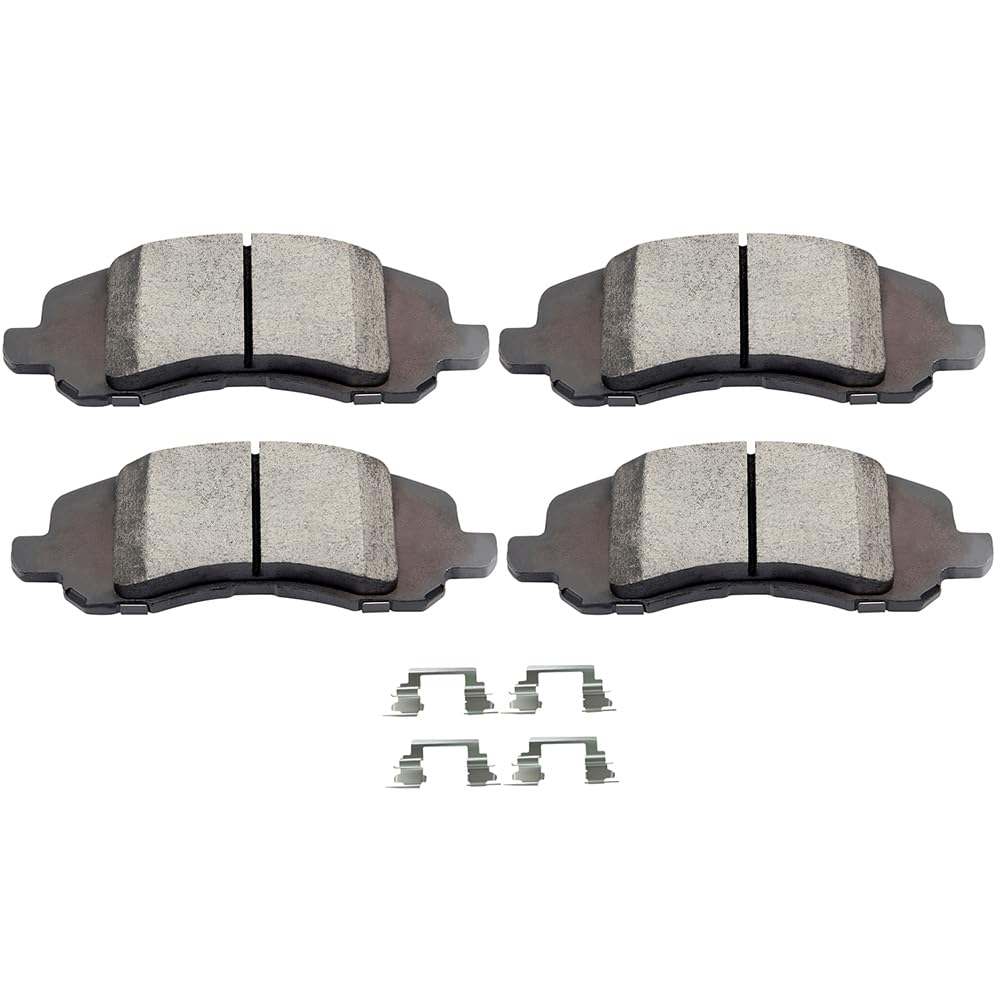 SCITOO D1285 Front Ceramic Brake Pads Sets Fit For Chrysler 200/Sebring,For Dodge Avenger/Caliber/Stratus,For Jeep Compass/Patriot,For Mitsubishi Eclipse/Galant/Lancer/Outlander Sport/RVR