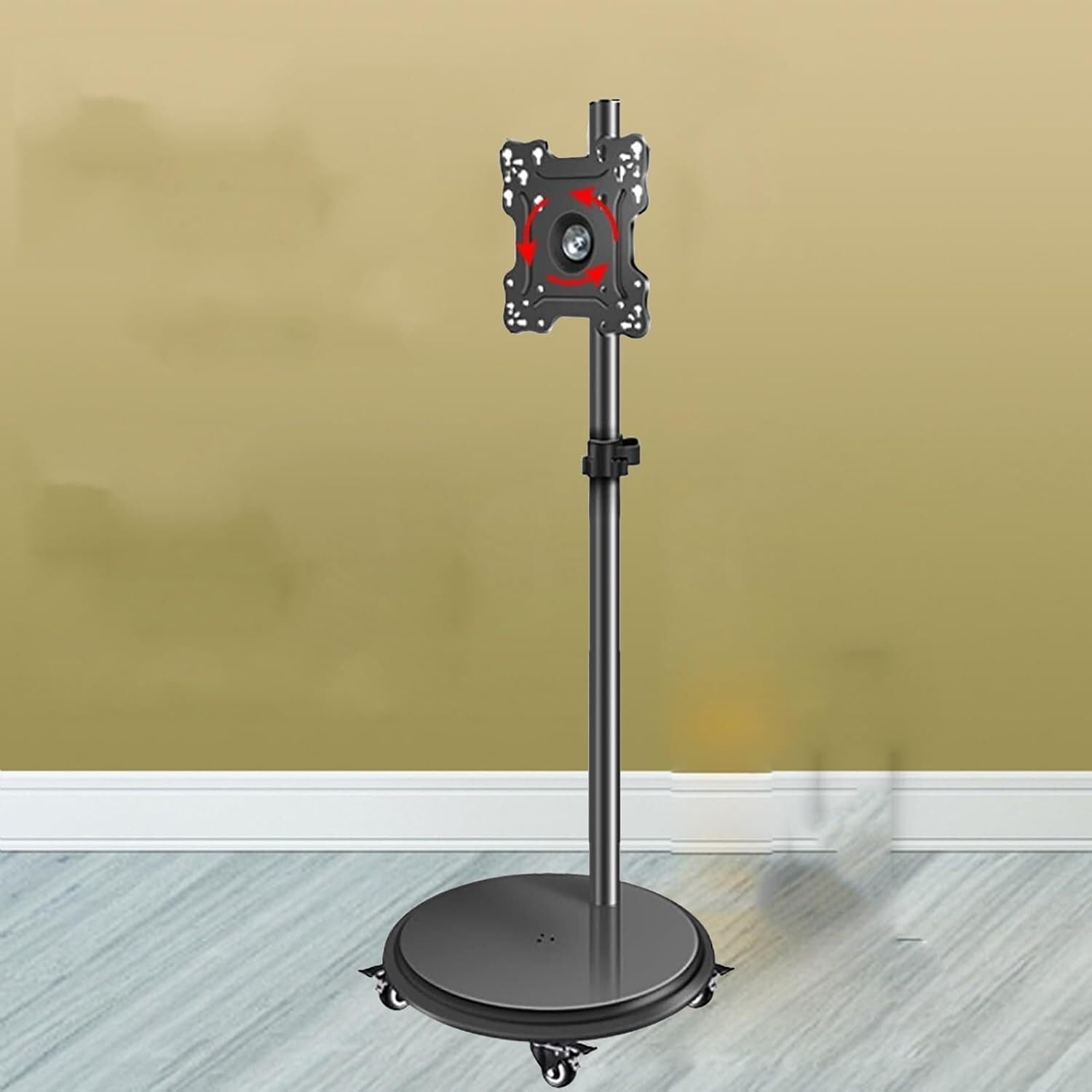 OLSKFUH Mobile Tv Stand Guoddm Horizontal And Vertical Screen Rotation Rolling Tv Cart, Mobile Tv Stand With Wheels, For 24 To 55 Inch Screens For Living Room, Office, Meeting R,