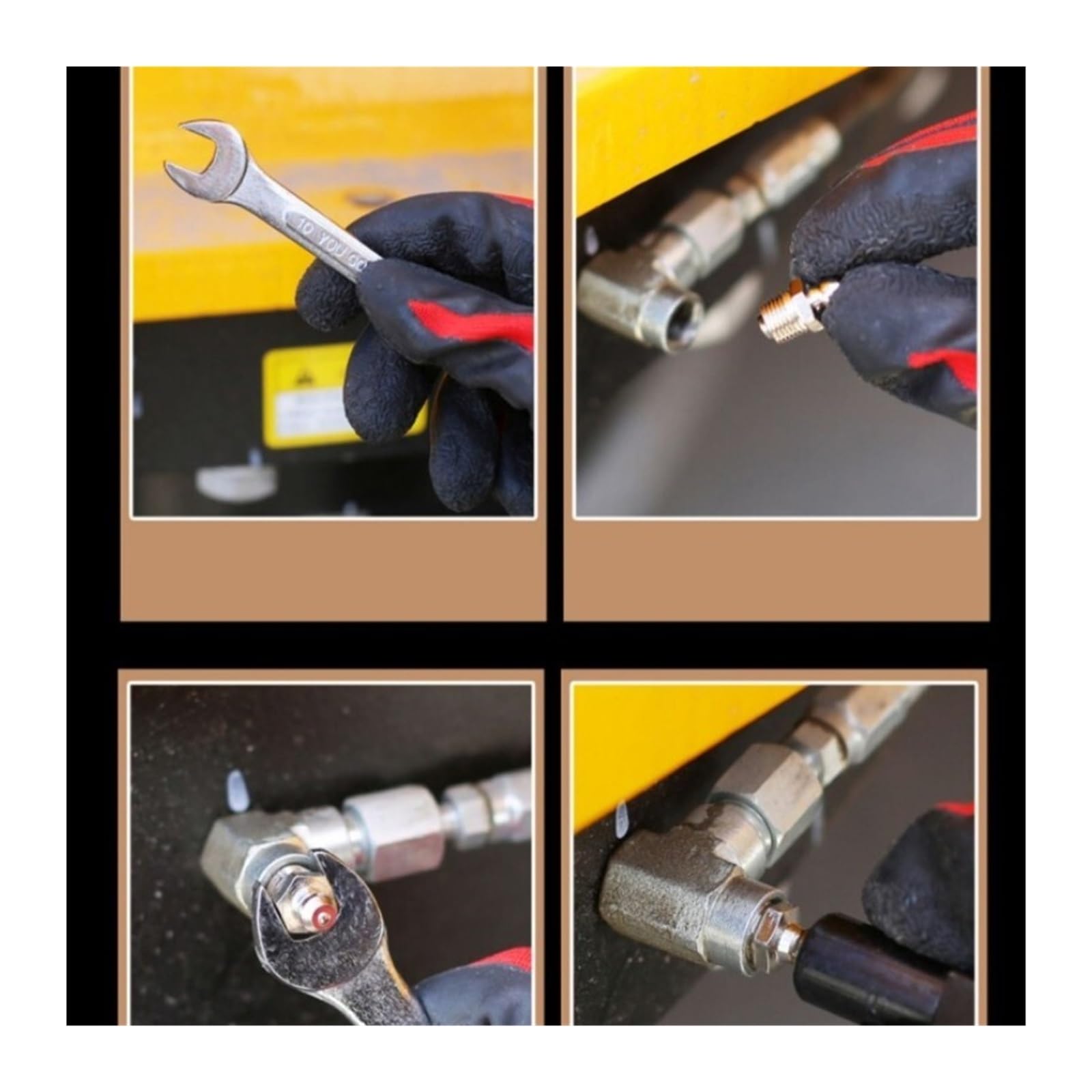 Zestaw mosiężnych smarowniczek, 10 szt. Żelazo ocynkowane męskie hydrauliczne smarowniczki Zerk M6 M8 M10 proste 45 90 stopni(G18 Straight)