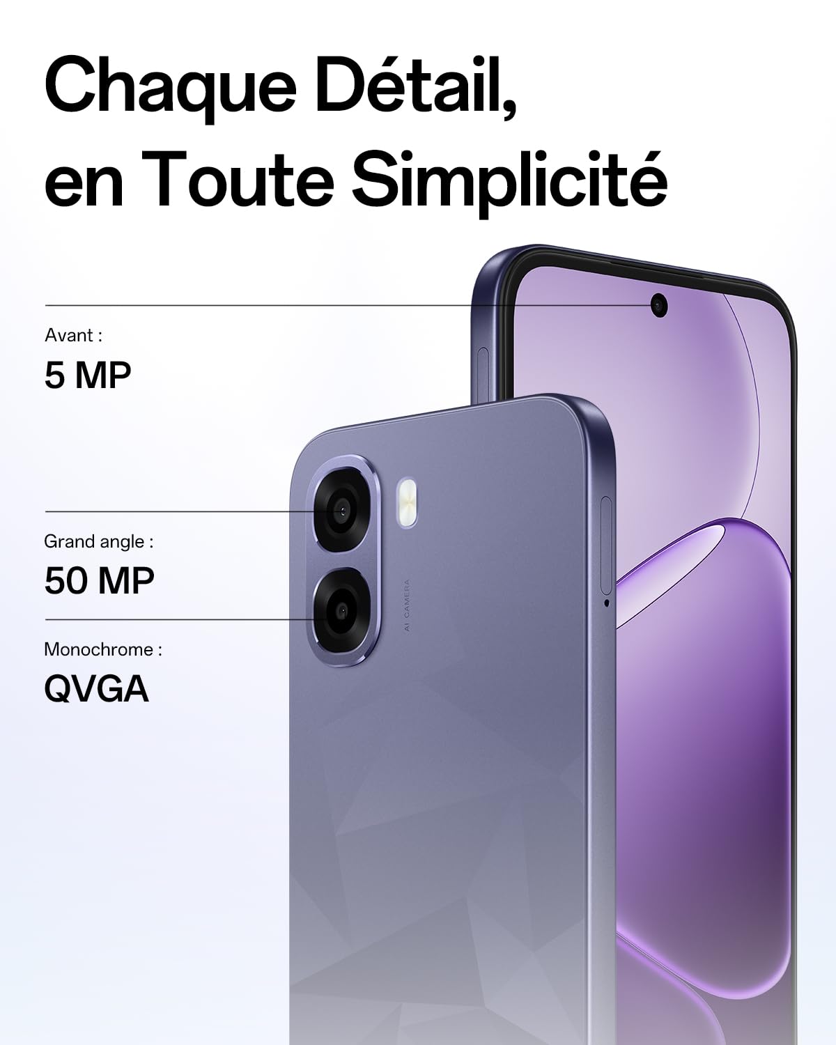 OPPO A6k 4G Android Unlocked Smartphone, 4+256Go, 6,75" 120Hz Ultra Bright Display, 50MP Ultra-Clear Camera, 6100mAh Batterie, 48-Mois Fluency, Snapdragon 685, IP64 Water Resistant, Crystal Black