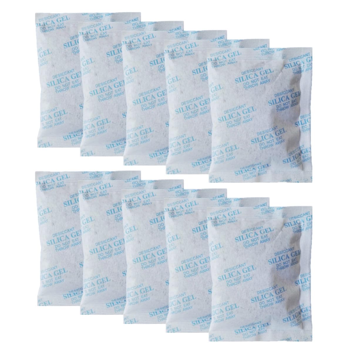 ibasenice 100 Pezzi Bustine di Silice Assorbitore di Umidità da 10g Tessuto Non Tessuto Blu per Armadio e Cassetto Riduce la Condensa e Previene la Corrosione