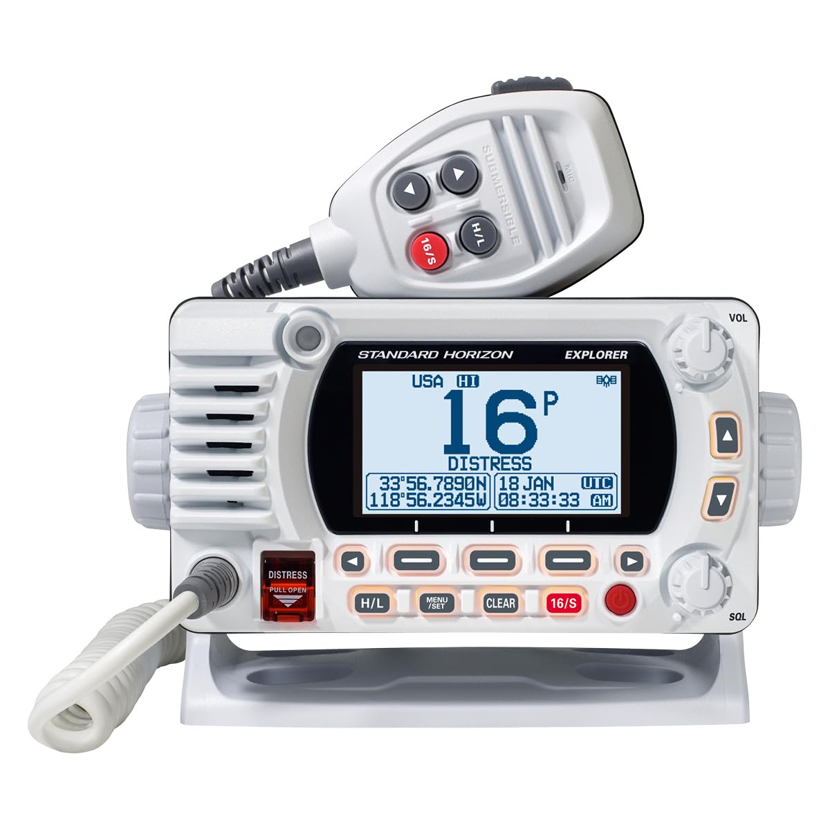 Standard Horizon GX1800G Fixed Mount VHF w/GPS - White