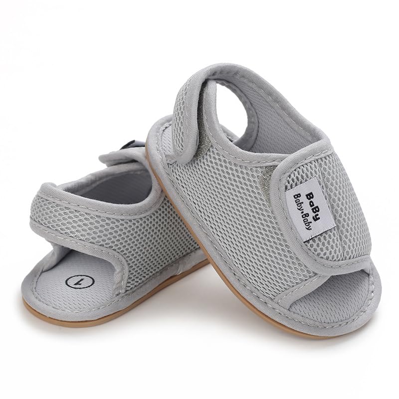 Image of RVROVIC Baby Boys Girls Sandals Premium Infant Summer Outdoor Shoes PU Lightweight Soft Anti-Slip Sole Toddler Prewalker