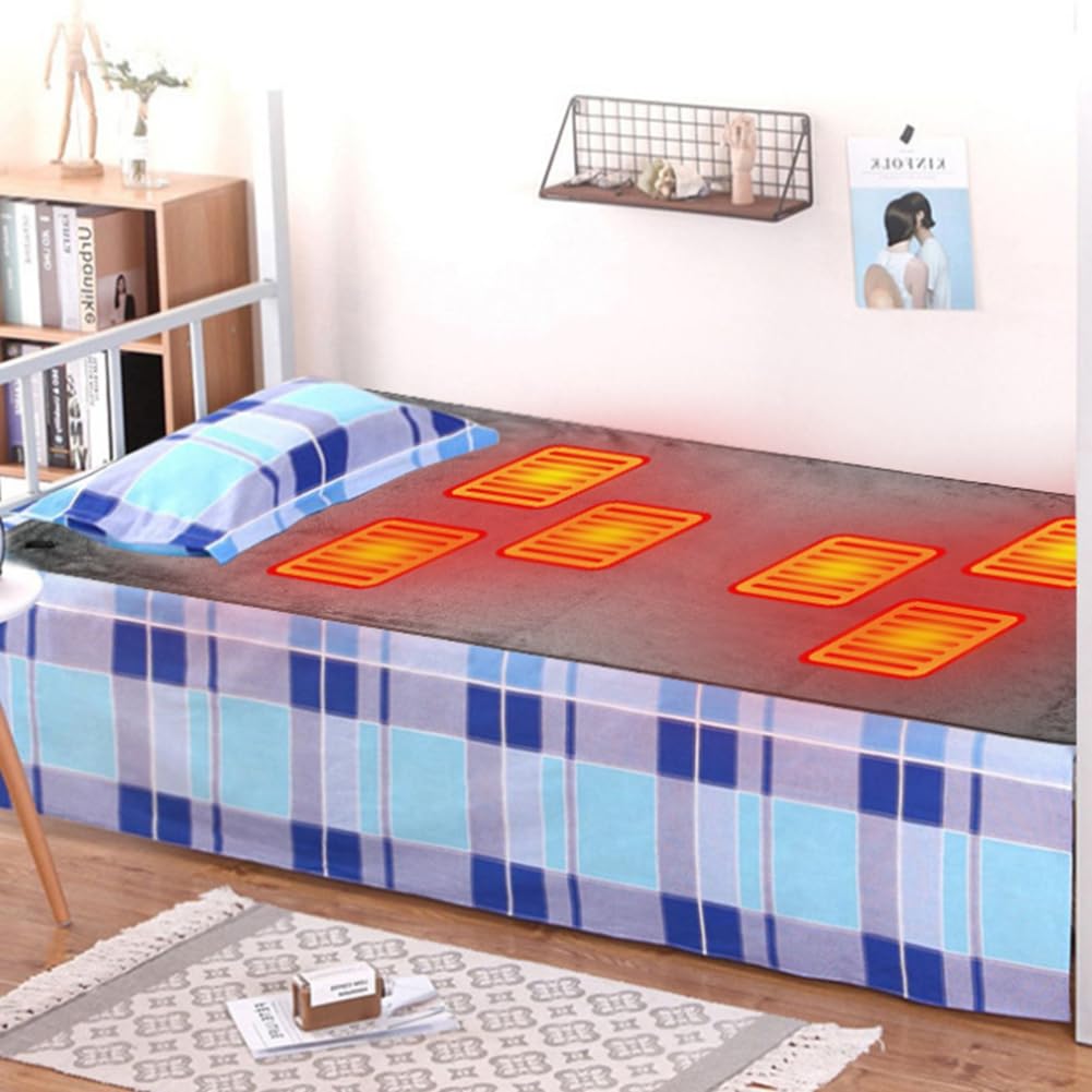 Elektryczny Grzejny USB, Grzewczy z Wełnianej Dzianiny, Regenerujący Grzałka z Regulacją Temperatury, Rozmiar 80x160 cm