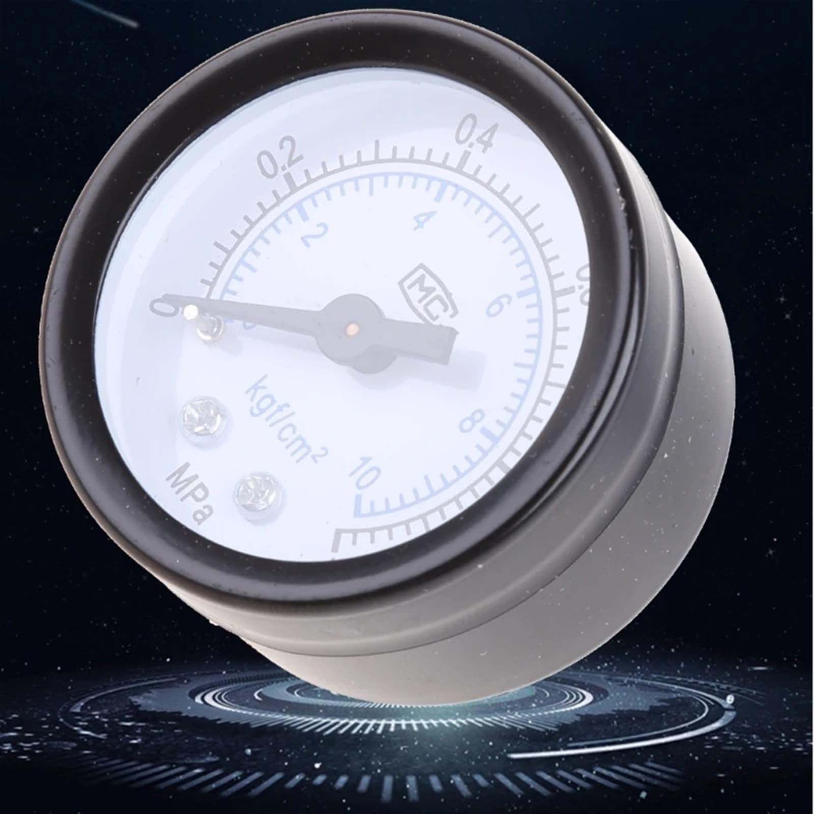Manómetro de vacío, manómetro portátil Rosca de Aluminio de 1/8" Manómetro de Baja presión Rango 0-1,0 Mpa-/0-10 kgf/cm2 Manómetro de Montaje Doble