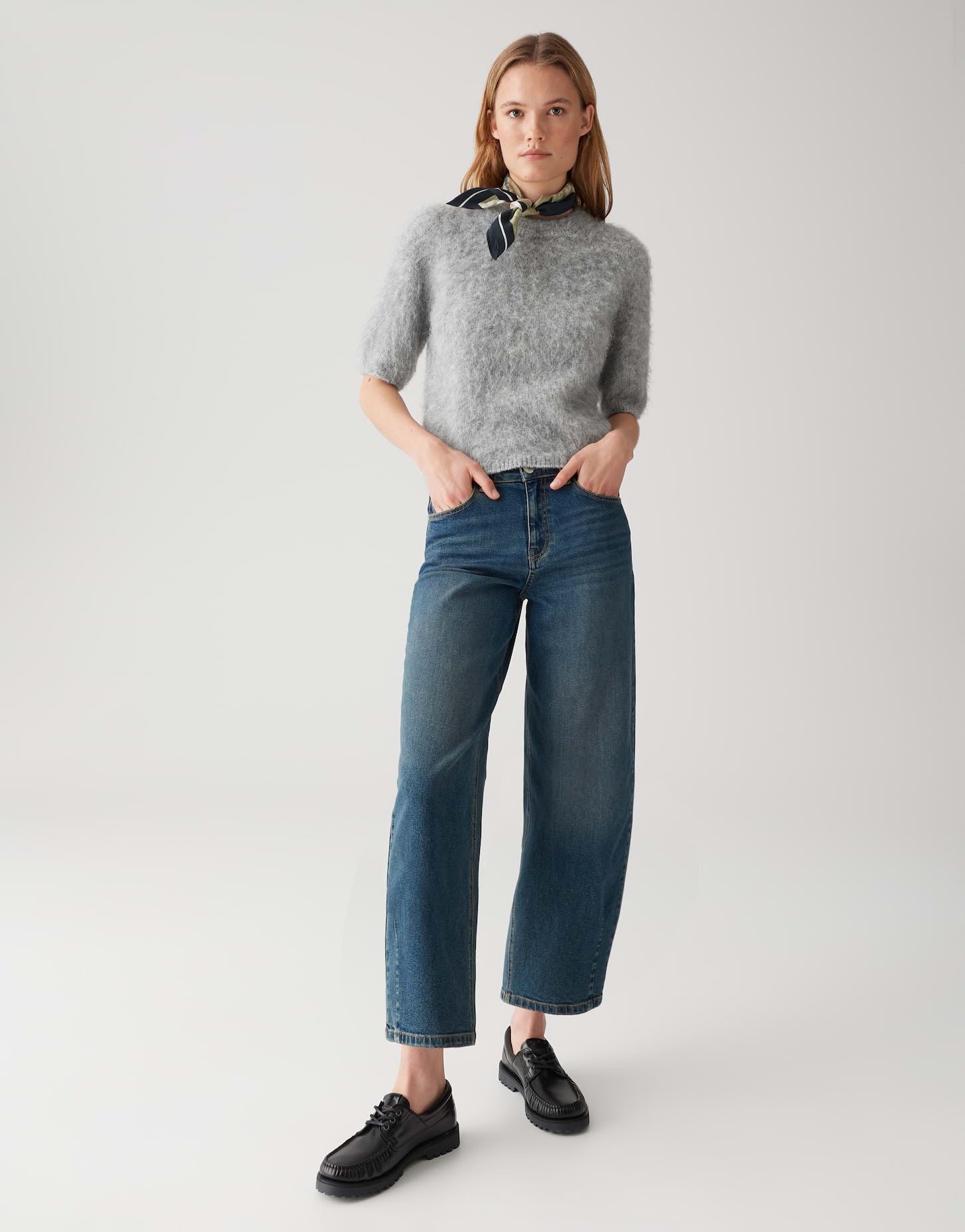 OPUS Damen Pullover | PLAUSH Regular Kurzarmpullover mit Wollanteil