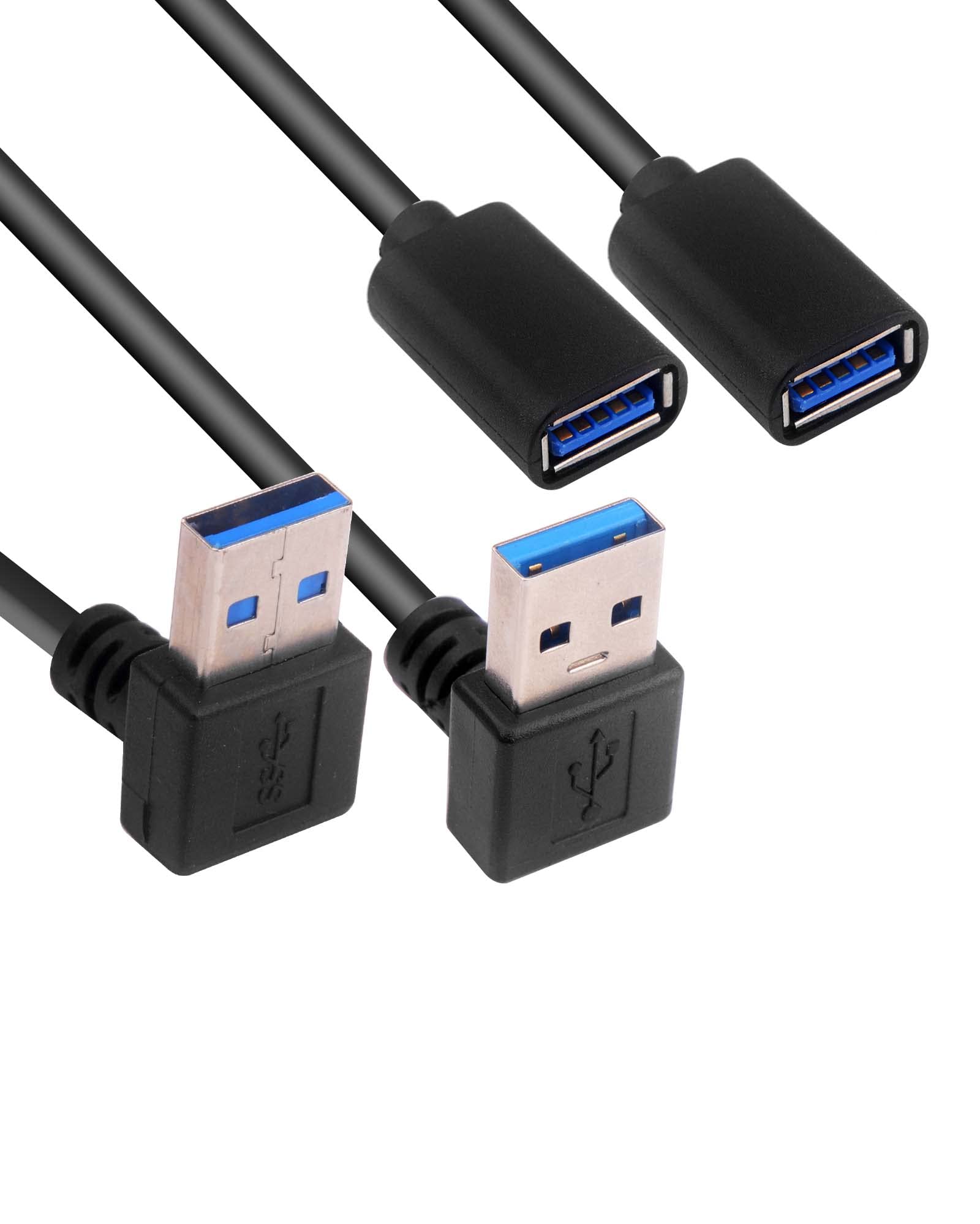 4 Adattatori Angolari USB 3.0 - Maschio A Femmina, Curva Su/Giù/Sinistra/Destra, 5Gbps - Foto 6