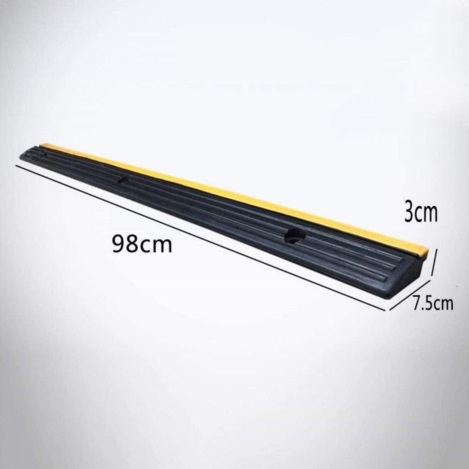 Bicycle Threshold Pad, Lengthen Rubber Ramps Light Non-Slip Kerb Ramps Bicycle Scooter Service Ramps Height:3Cm (Size : 98 * 7.5 * 3Cm) (98 * 7.5 * 3CM)