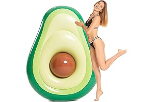 Inflatable Avocado Pool Float Floatie with Ball Water Fun Pool Float
