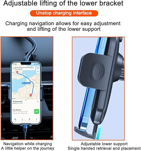 Miniatura 6 de Soporte para teléfono celular de automóvil, salpicadero de vehículo, ventilación de aire, manos largas, soporte para teléfono, accesorios de montaje