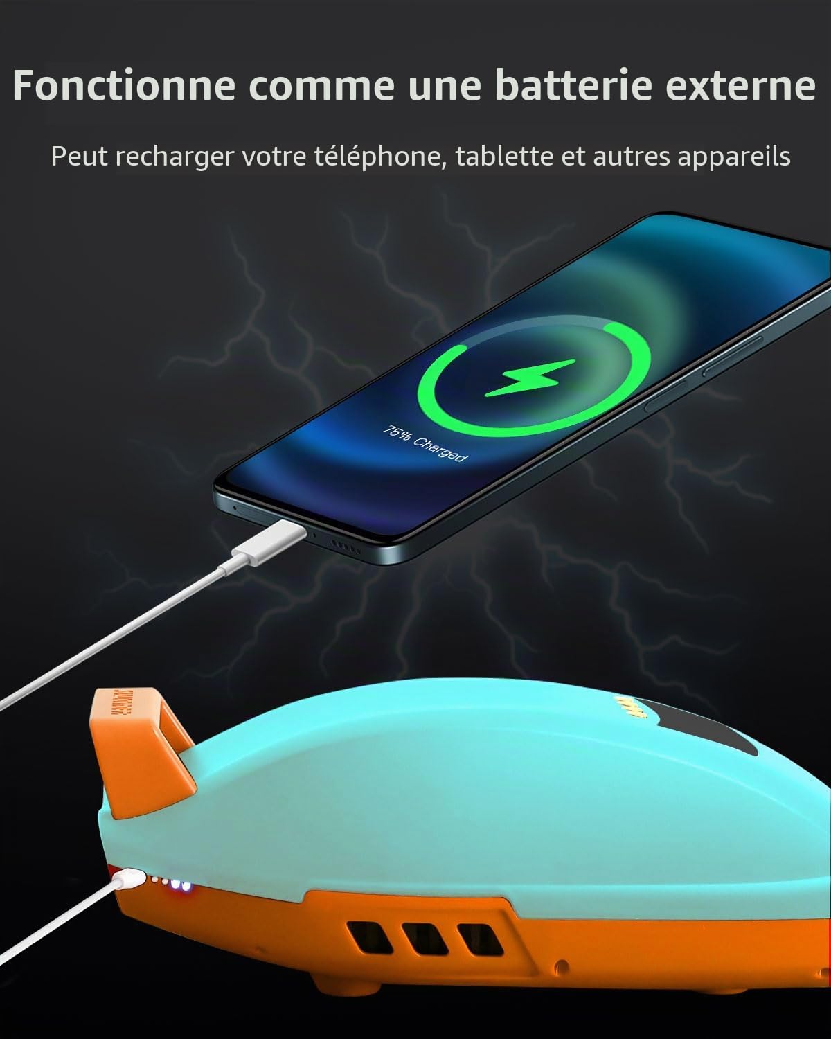 Swonder Seawolf Pompe Électrique pour Paddle Gonflable – Batterie 9000mAh, 2X Plus Rapide, 20 PSI, Double Cylindre, Double Étape, Système de Refroidissement Actif pour Sup, Kayak, Canoë