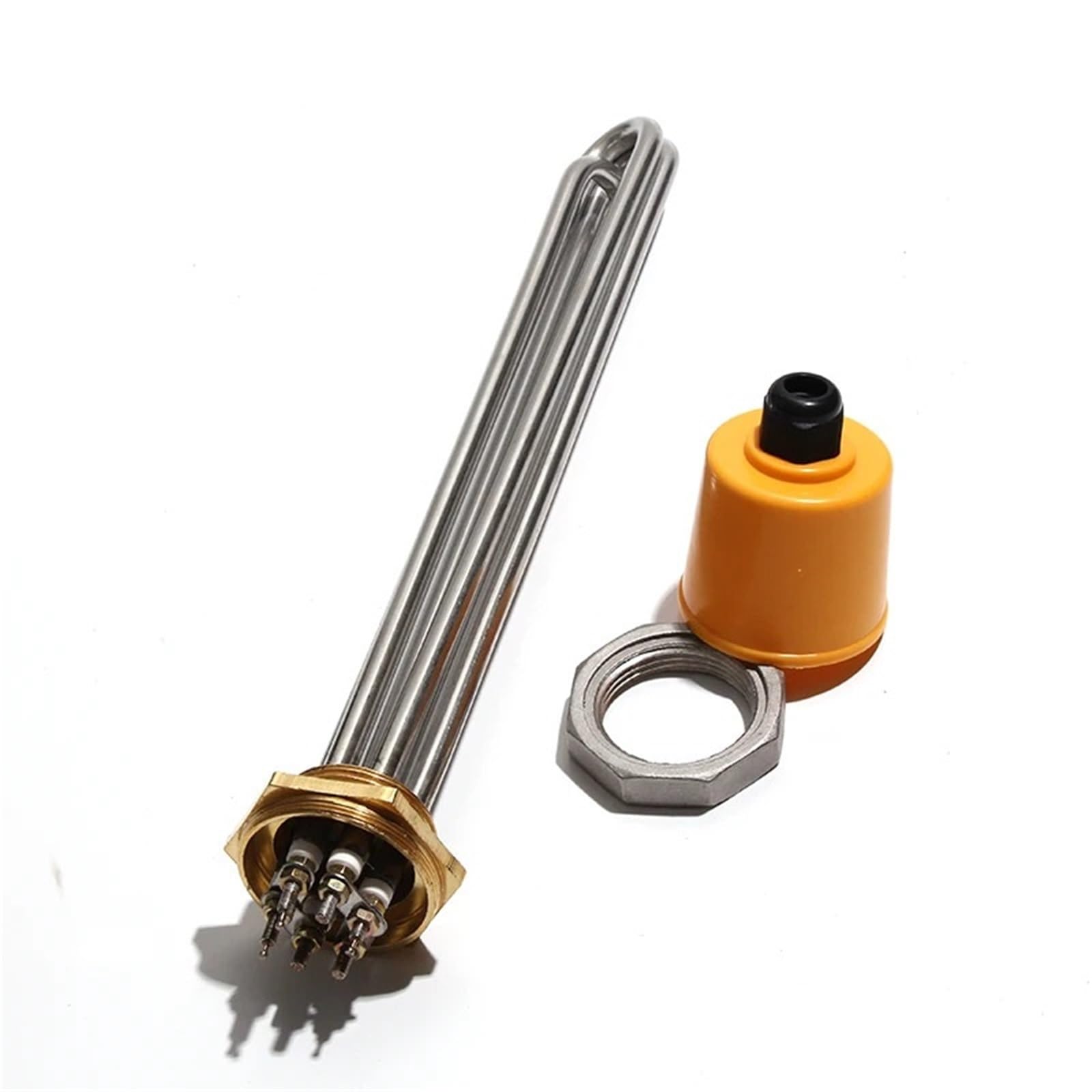 G1 1/2" Tauchwasser-Heizelement 110V 220V 380V Widerstand Zehnerheizung 3000W 4500W 6000W 9000W 12000W Mutter 1Stk(DN40 47mm,220V_3KW 195MM)