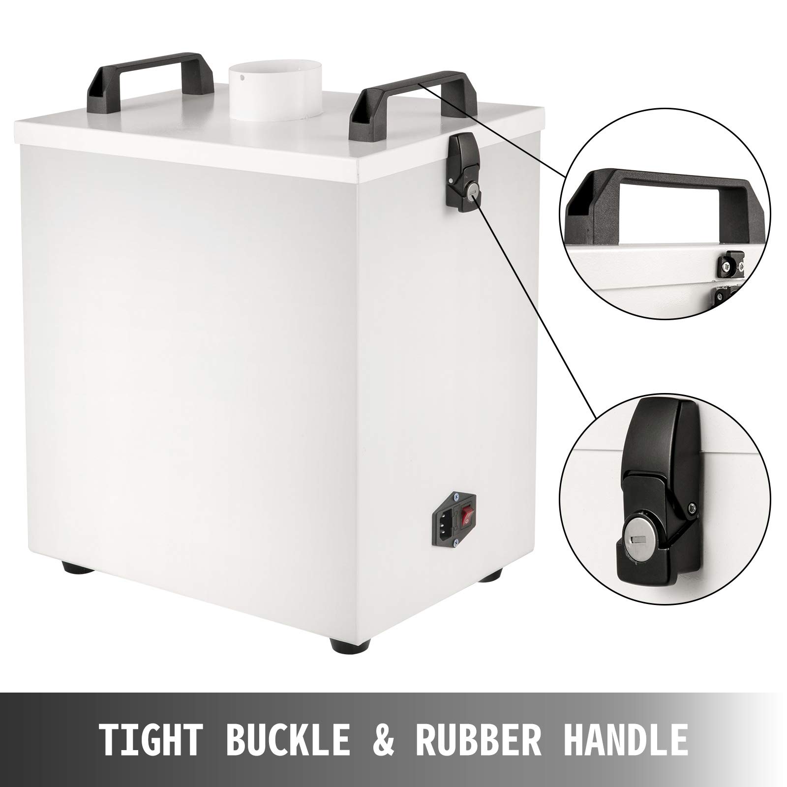 VEVOR Purificador de Humo de Aire Puro 80 W para Láser CNC, Extractor de Humo Puro de Aire Tamaño de 37 x 25 x 40 cm, Purificador de Humo para Máquina de Grabado Antioxidante Volumen de Aire 180 m³ /H
