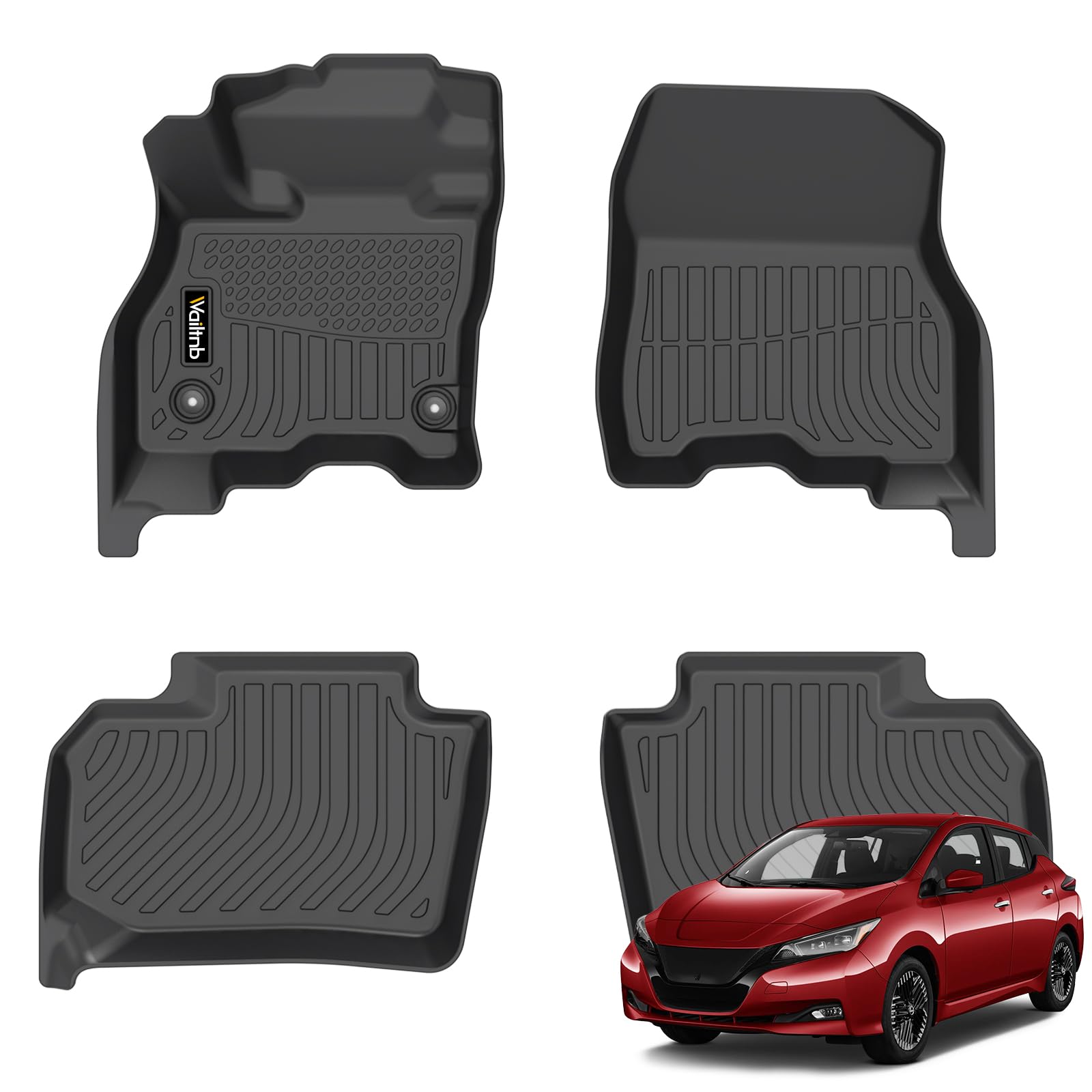 Floor Mats for Nissan Leaf 2018-2025 All Weather Floor Liner